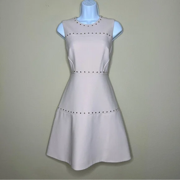 KATE SPADE Baja Bound Studded Crepe Dress in Rose Dew - NJMU7680- Sz 0 - Picture 4 of 12